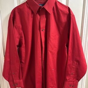 Stafford Bold Red Men's Dress Shirt